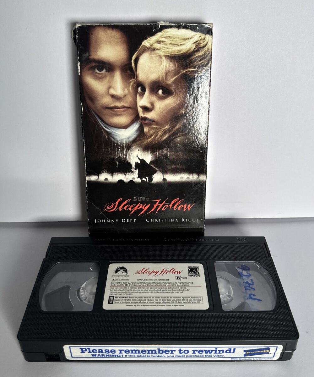 1999 Sleepy Hollow VHS From Blockbuster RARE